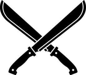 Crossed silhouette icon in flat style.