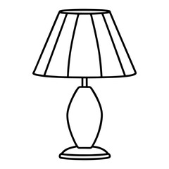 black and white illustration of a lamp. silhouette vector illustration