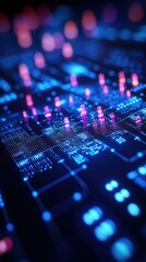 Futuristic smart home control panel modern digital interfaces