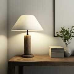 Minimalist Ceramic Table Lamp in Neutral Tones for Simple and Elegant Home Interior Lighting