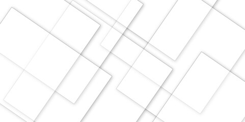 Abstract white and grey modern minimalistic pale geometric pattern white square shape with futuristic background	
