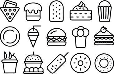 ice cream icons set