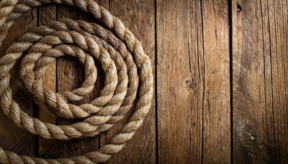 Obraz premium rope on wooden background