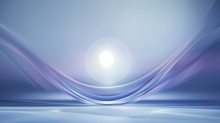 Fototapeta premium Digital technology blue purple gradient curve poster background