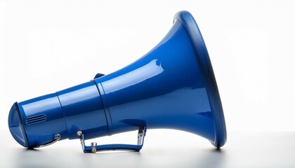 megaphone on blue