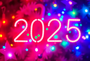 Happy New Year 2025 - Vibrant Festive Background for Holiday Celebrations