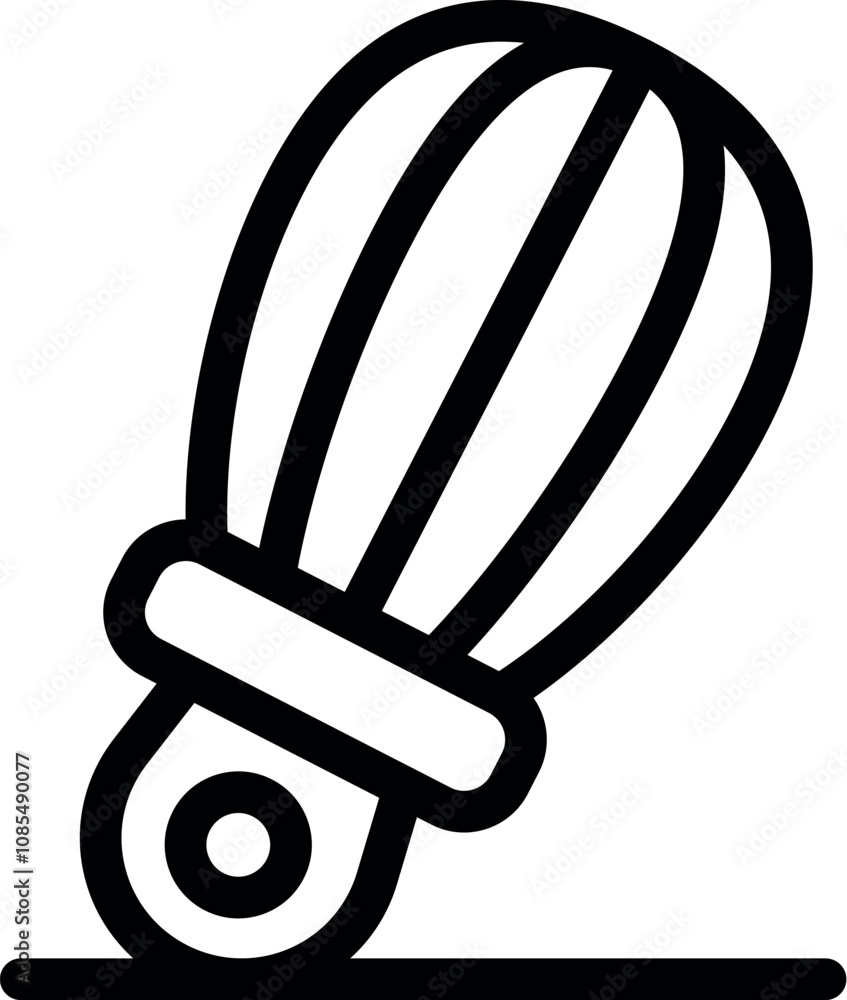 Poster simple balloon whisk with a handle resting on a table, ready for mixing ingredients in cooking and b