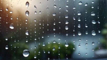 Raindrop on window background.