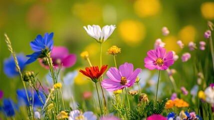 Colorful Wildflowers in a Meadow