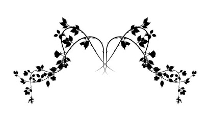 big rose pattern weaving plant element. vector new