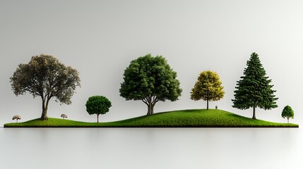 A time-lapse sequence showing the gradual transformation of a small plant into a large tree over the course of years, demonstrating how repeated efforts over time lead to significant success. 