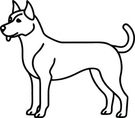 vector image of a dog