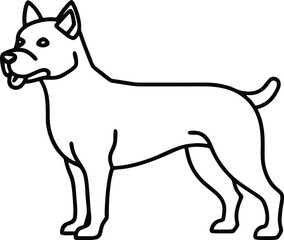 vector image of a dog