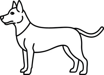 vector illustration of a dog