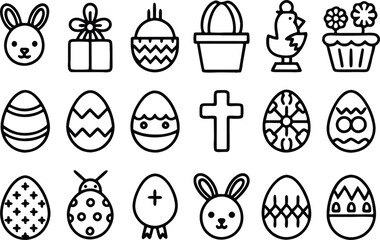 easter eggs vector