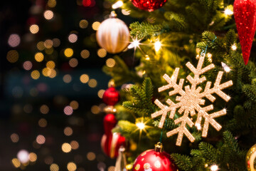 Christmas tree decorations and illuminations