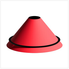 Fototapeta premium red hat isolated on white