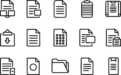 document icons set
