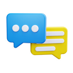 Comment Bubble 3d Render Icons