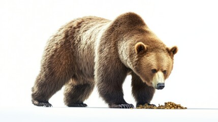 Fototapeta premium Brown Bear Looking at Food