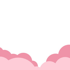 Cloud frame border, PNG file no background