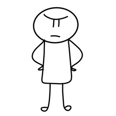 Hand drawn stickman line