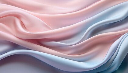 Obraz premium delicate abstract pastel silk like waves flow across the image creating a soothing and ethereal visual experience that evokes feelings of calm and serenity