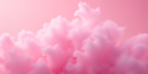 Fototapeta premium Dreamy Pink Cloudscape Soft Fluffy Pastel Background