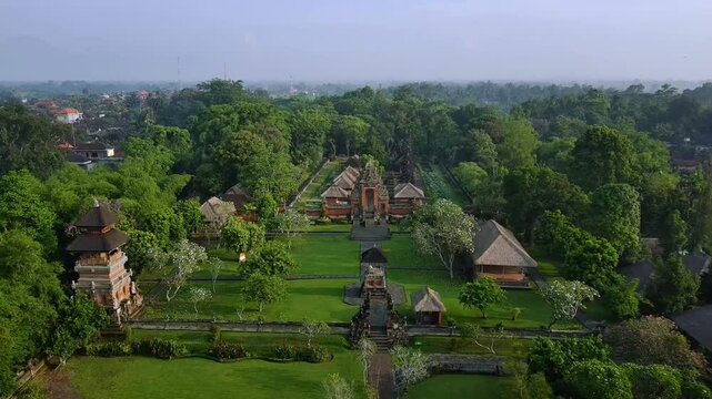 Drone View Of Taman Ayun in Mengwi Badung Bali Indonesian November 2024