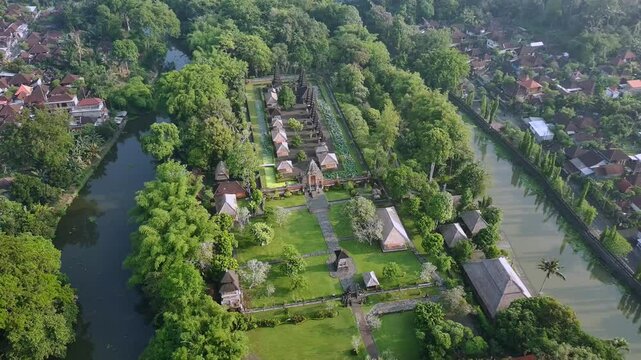 Drone View Of Taman Ayun in Mengwi Badung Bali Indonesian November 2024