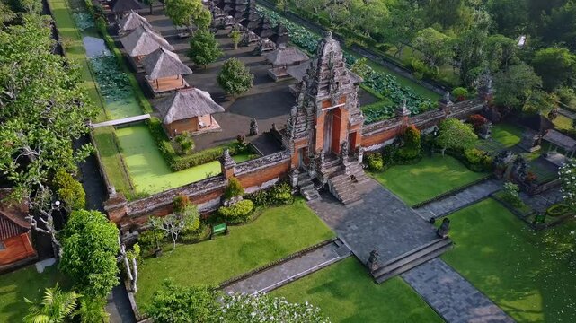 Drone View Of Taman Ayun in Mengwi Badung Bali Indonesian November 2024