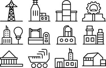 set of icons of church