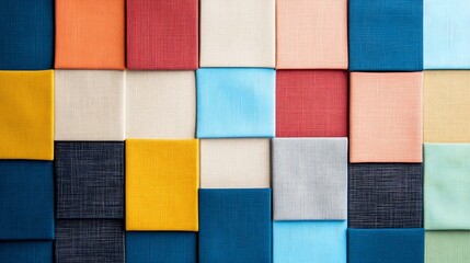 Fototapeta premium Vibrant Geometric Patterns in Technology Workspace for Teamwork and Brainstorming