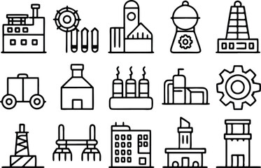 set of silhouettes of buildings