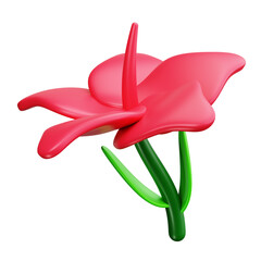 Hibiscus 3d Render Icons