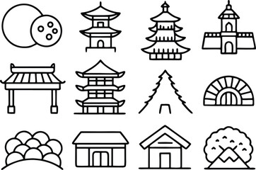 illustration of a set of icons