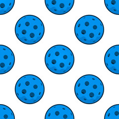 Fototapeta premium Blue Pickleball Balls Seamless Polka Dot Pattern for Sports Digital Paper Designs