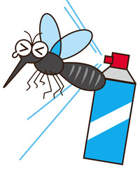 駆除スプレーと蚊