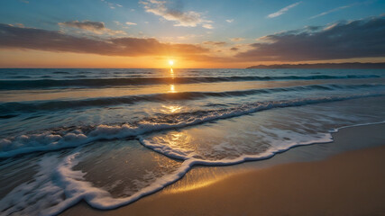 Sunrise over beach