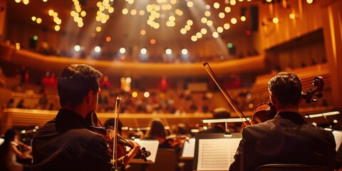 Fototapeta premium Concert Hall Violinists