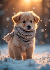 designing winter wildife photography with realistic lighting and textures.