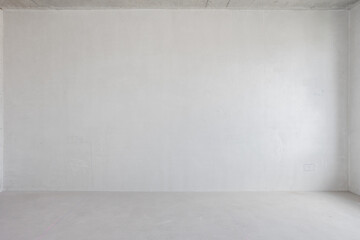 interior of the apartment without decoration in gray colors. rough finish