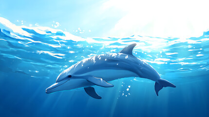Fototapeta premium dolphin in the sea