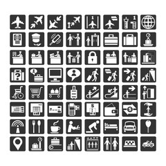 Set of Airport Signs Icon vector Illustration Vol 01