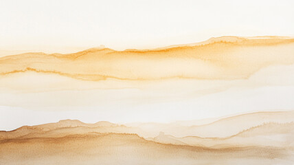 Obraz premium Soft watercolor landscape depicting gentle hills and warm tones at sunrise or sunset