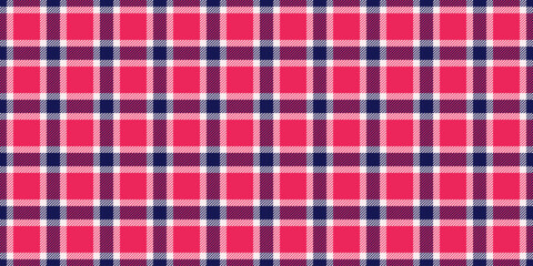 Warp plaid seamless tartan, copy space check pattern fabric. Show texture textile vector background in red and lavender blush colors.