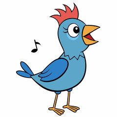 Birdsong Vector on White