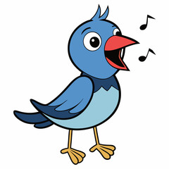 Birdsong Vector on White