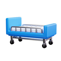 hospital bed 3d Render Icons