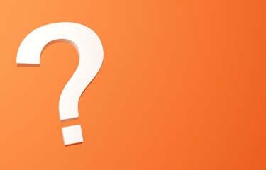 3D素材_クエスチョンマーク_オレンジ